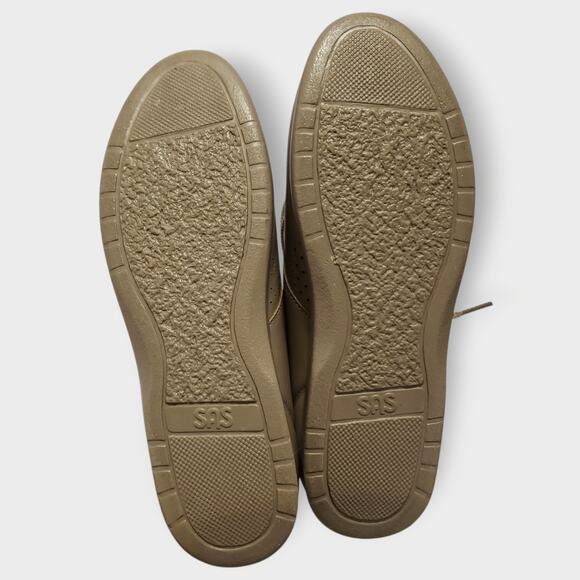 SAS Womens Free Time Walking Shoe Mocha Leather Sz 9 Orthopedic Comfort Lace Up - Picture 13 of 16